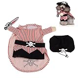 Traje de valor, contiene una prenda de vestir y un sombrero. El conjunto de disfraces adopta ropa de pirata y un sombrero de pirata fácil de combinar y se puede lavar a máquina, adecuado para varios festivales o fiestas.