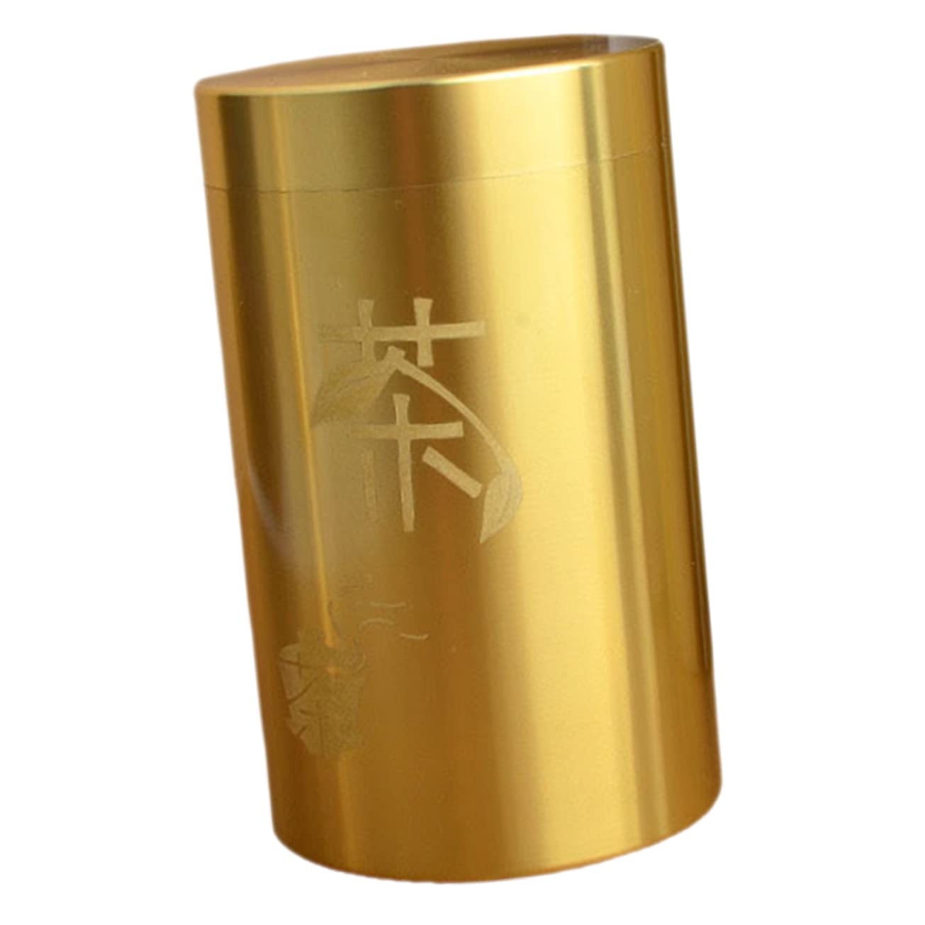 WOONEKY Tea Canister with Lid, Nut Canister, Caddy, Tea Canister, Tea Bag, Brass Jar, Gold, Metal, Travel : Home & Kitchen