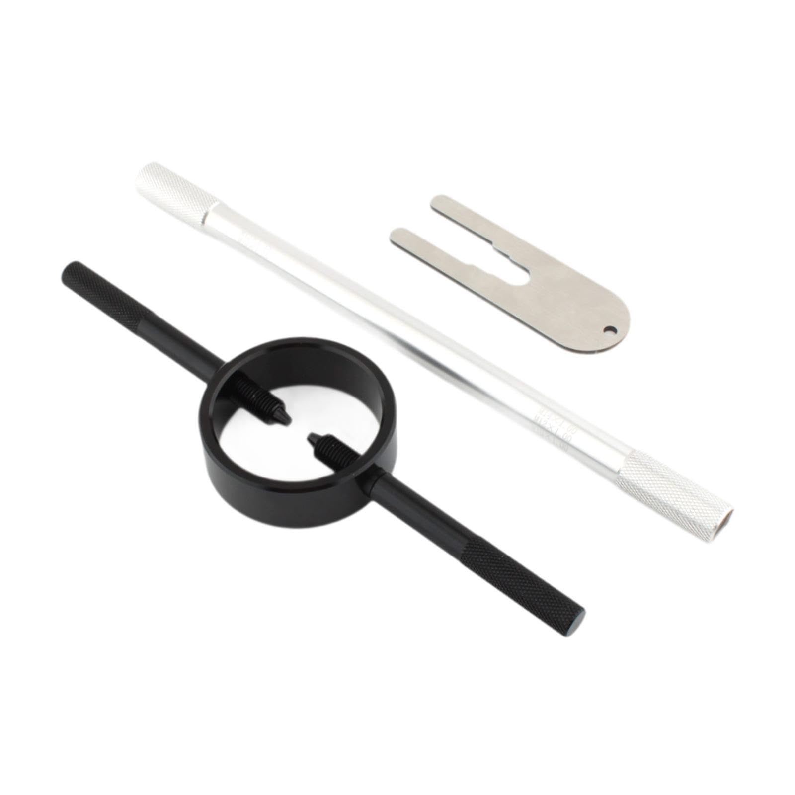 Compressore Molla Forcella Set Riparazione Motore Kit Attrezzi Valvole Strumento Lega di Alluminio Robusto Uso Facile Adatto per Appassiona, Nero Argento