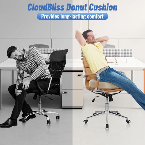 Image of CloudBliss Donut Pillow Stadium Seat Cushion for Tailbone Pain Relief and Hemorrhoids, Memory Foam Seat Chair Cushion, Portable Seat Cushions for Bleachers, Car, Home & Office