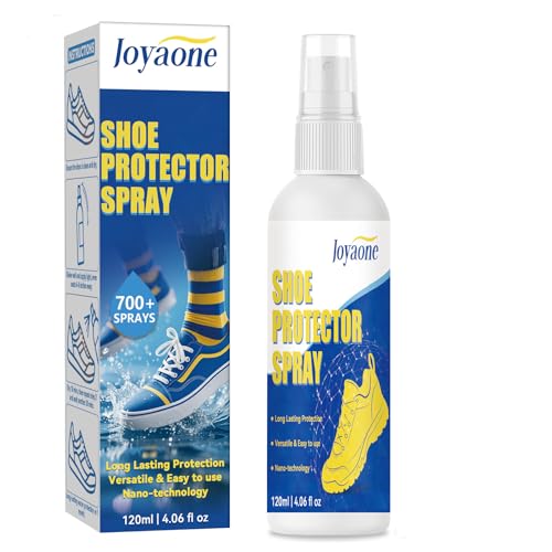 JOYAONE Spray Protector Impermeable para Zapatos y Gamuza (120 ml), Secado Rápido y Efecto Invisible, Repele Manchas y Agua, Ideal para Botas, Zapatillas y Calzado de Tela o Cuero