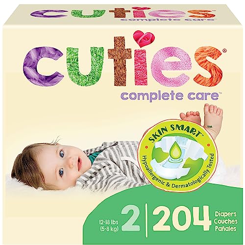 Image of Cuties Hypoallergenic Skin Smart Baby Diapers, Size 2, 204 Count