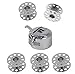 Produktbild Isuper Nähmaschine Spulen Set metal 5 Stück metal Nähmaschine Spulen und 1 Stück Spulenkapsel für Nähmaschine Nähzubehör Handwerk Werkzeuge Silber