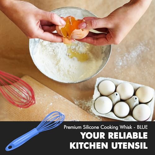 Image of Chef Craft Premium Silicone Wire Cooking Whisk, 10.5 inch, Blue