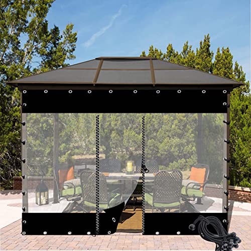 Panneaux latéraux en bâche transparente PVC pour protéger votre terrasse de la pluie