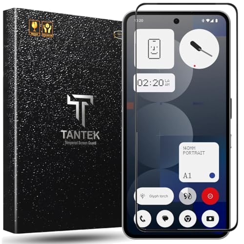 Image of TANTEK TitanGuard Tempered Glass Screen Protector Guard for Nothing Phone 3a | 3a Pro 5G - 9H Hardness, Military Grade, Anti-Static, Easy Installation Kit - 1 PACK