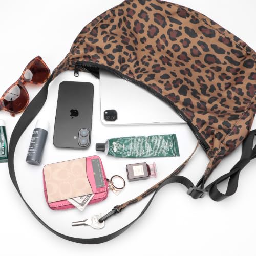 Image of Medium Nylon Crossbody Crescent Bag: Slouchy Style Shoulder Casual with Adjustable Strap