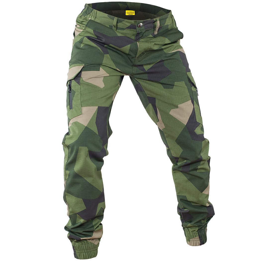 Men's Tactical Cargo Pants, Camouflage Outdoor Working Clothing with Pockets