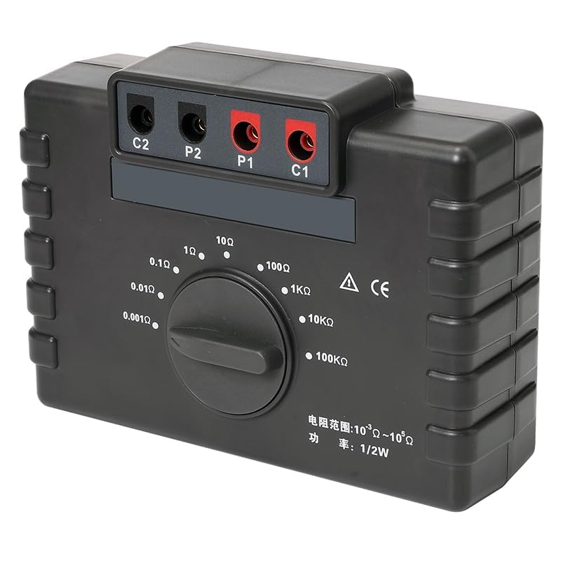 Lightning Protection Standard Ground Resistance Tester Meter Ground Resistance Resistance Measurement with Accuracy 0.05% Temperature Coefficient ±25ppm
