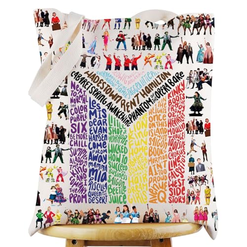 Bolso tote musical para fans del teatro, regalo con personaje de drama y teatro miniatura 1