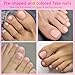 AddFavor Press on Toenails, 240pcs Nude Toe Nail Press ons Glossy Fake Toe Nails Full Cover Glue on Press on Toenails for Women Pedicure