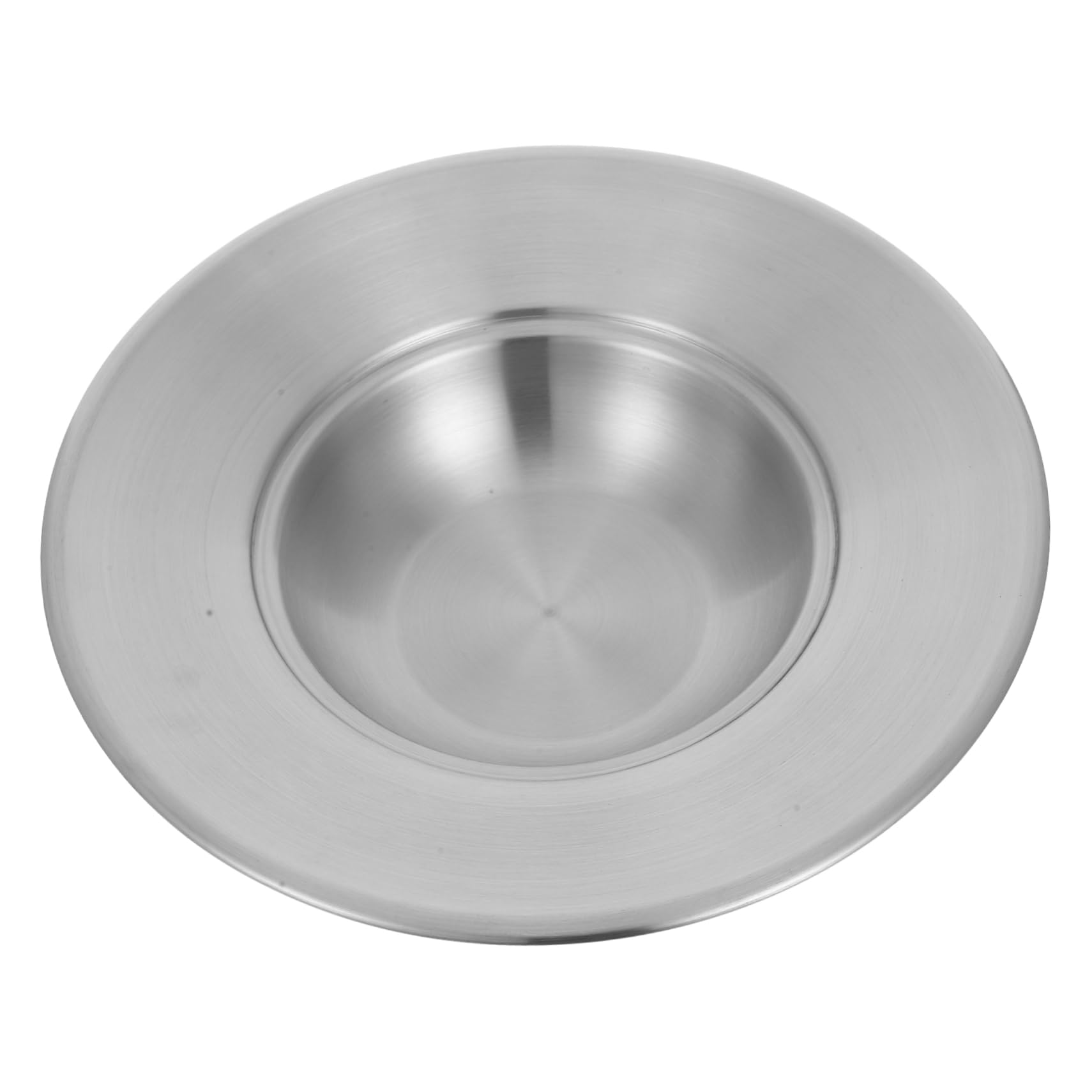 Wakauto Deep Wide Rim Soup Bowl Stainless Steel Pasta Plate Dinner Serving Bowl Spaghetti Server