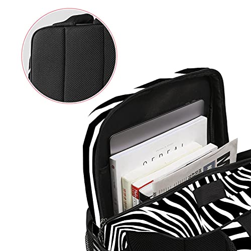 Sac à dos ordinateur décontracté à imprimé zèbre tendance pour le travail - 3