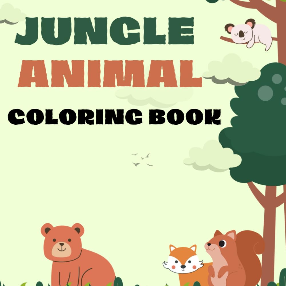 Jungle Animals Colouring Book