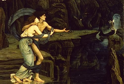 Toile Orphée et Eurydice Art Portrait Idéal pour Grand Salon et Bureau 60x90