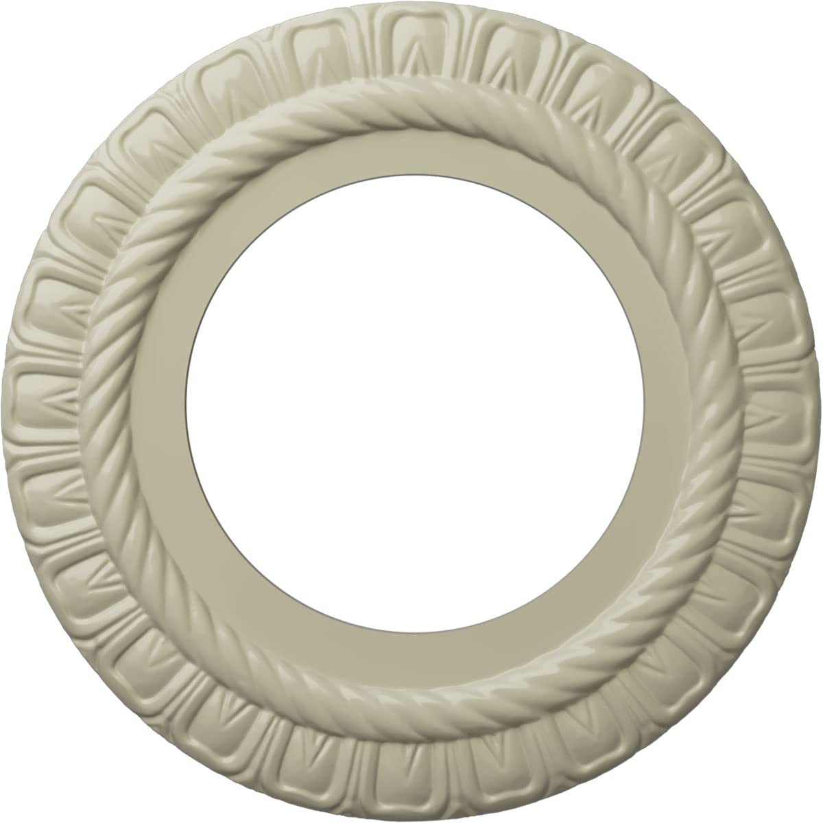 Ekena Millwork CM10CLCYF 10-5/8" x 5-3/4" x 1/2" Claremont Ceiling Medallion, Clear Yellow