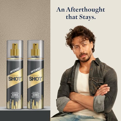 Image of Layer'r Shot GOLD Iconic Body Spray For Men 2 x 135ml Each | Long Lasting Premium Fragrance With Spicy & Citrus Notes | Perfect For Body & Clothes | Ideal For Daily Use | Gift For Men