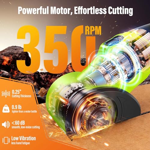 Image of Cordless Cardboard Cutter with 3 Tungsten Steel Blades, 2500mAh Battery, LED Light, High-Torque Motor, Electric Scissors for Fabric, Cardboard, Leather, Carpet, Rechargeable Cutting Tool (Green)