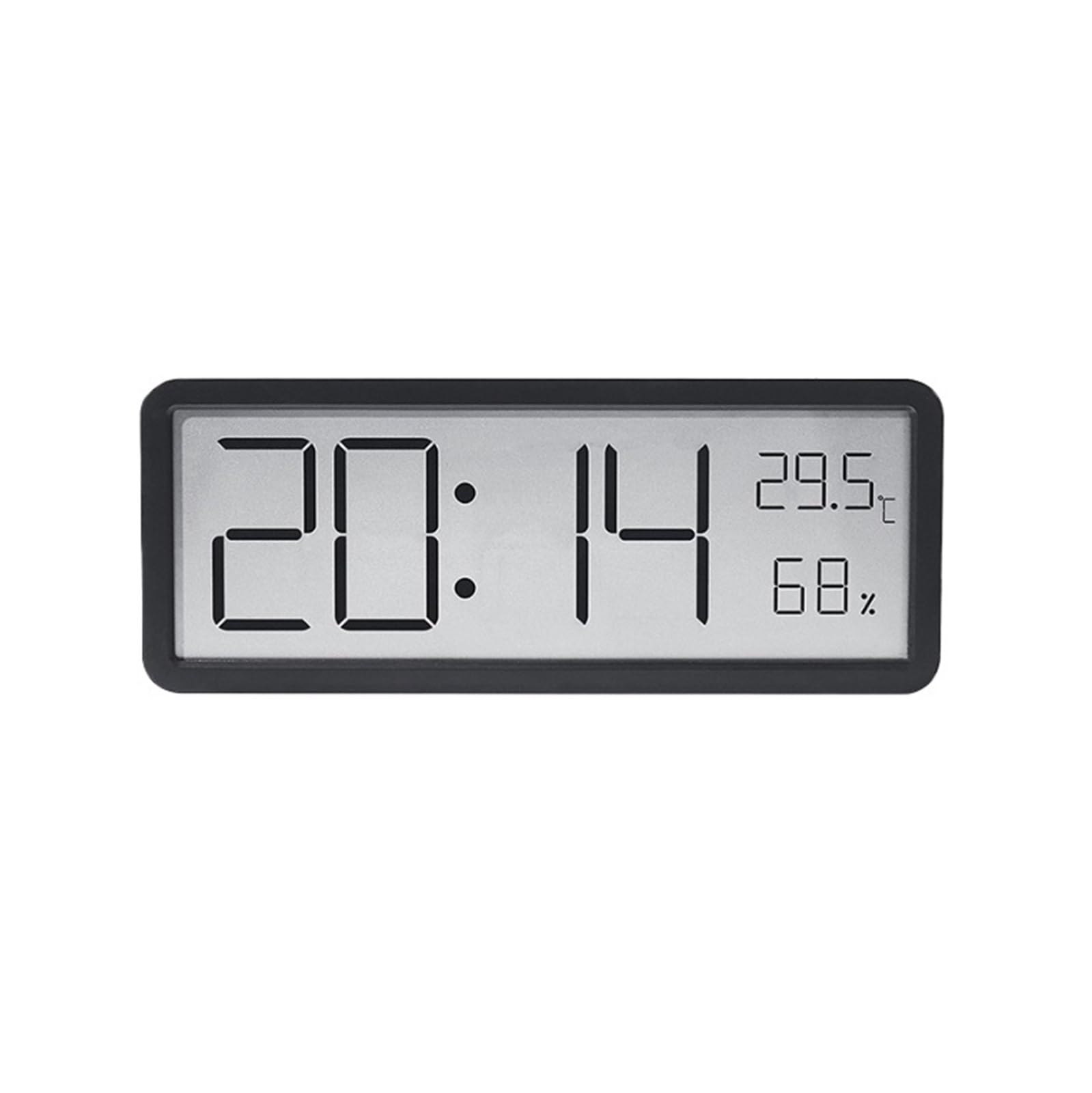 Wecker, digital, batteriebetrieben, rechteckig, elektronische Uhr für Zuhause, Wohnzimmer, Schlafzimmer, Büro (schwarz)
