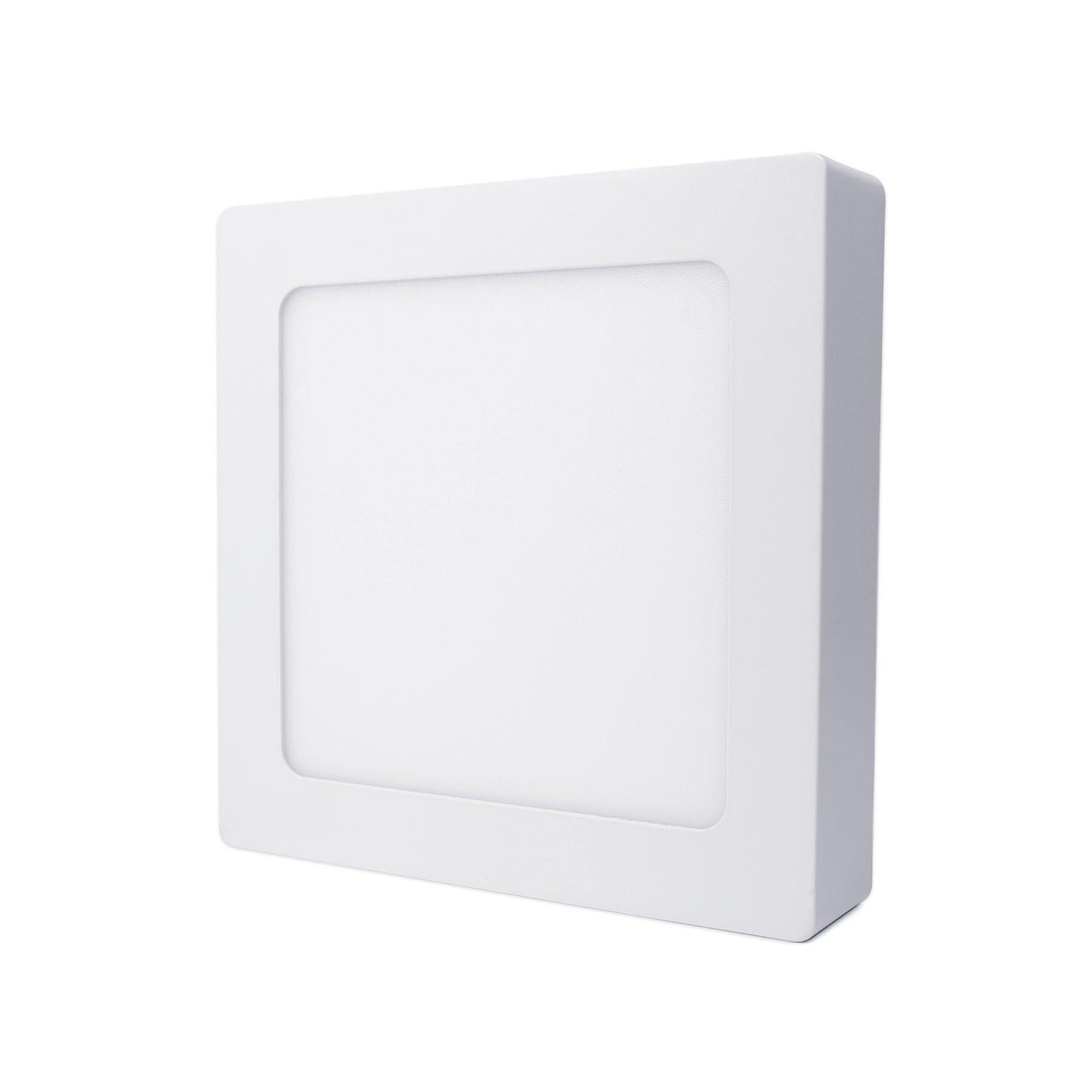 G.w.s Day White (12W) G.w.s® 12W Square Led Surface Mounted Panel Downlight Ceiling Light Day White (6000K), Led Driver Included