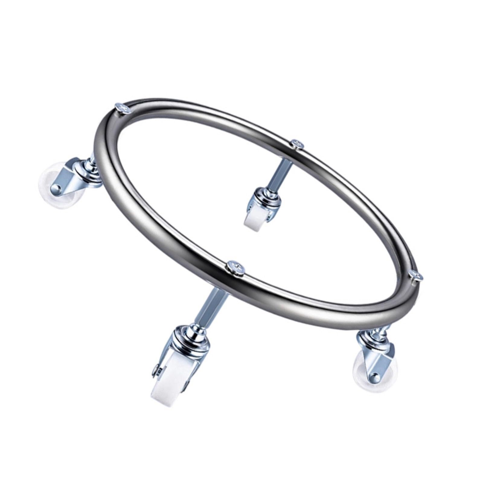 Elnwnnkc Silver Tanks Tray Movable Cylinder Base Steel Bottom Mobile Bracket Household Tanks Base Enduring Heavy Duty Steel Bottom Bottle Mobile Bracket