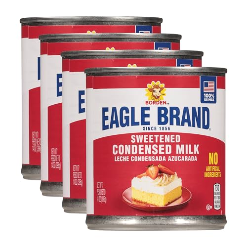 Eagle Brand 14oz Sweetened Condensed Milk, Great for Flan, Cooking, Baking, Drinks, Dessert, Ice...