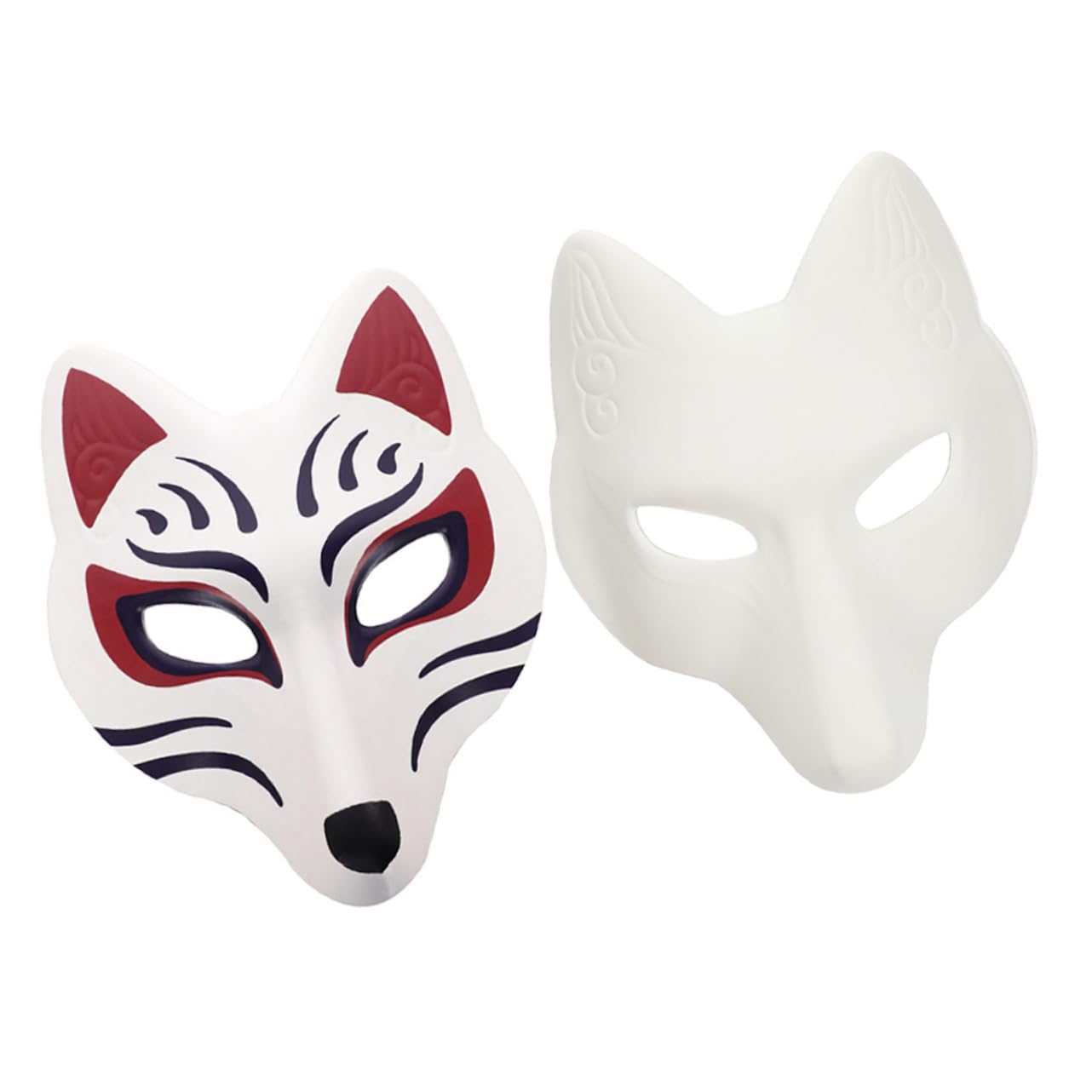 Healeved 8 Pezzi Maschere Vuote per Diy Maschere Fox per Pittura Maschera per Masquerade Leggera per e Attività