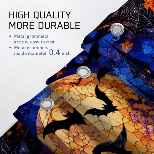 Rideau de douche Halloween violet 183x183 cm en polyester imperméable
