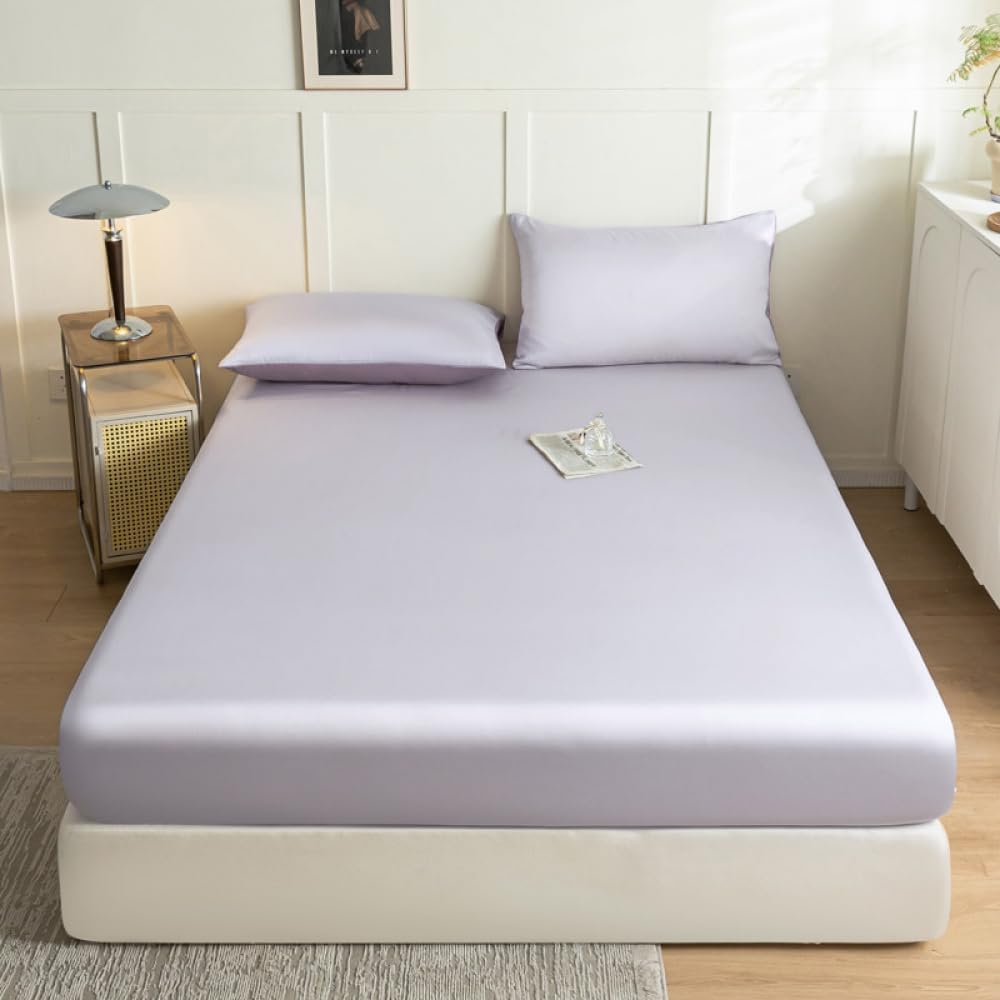 Mattress Protector Mattress Cover Soft Breathable Fitted Sheet Skin-Friendly Comfortable Mattress Topper Cover 360° All Inclusive Mattress Dust Cover-Blue-2||180x200cm(only Mattress Cover)