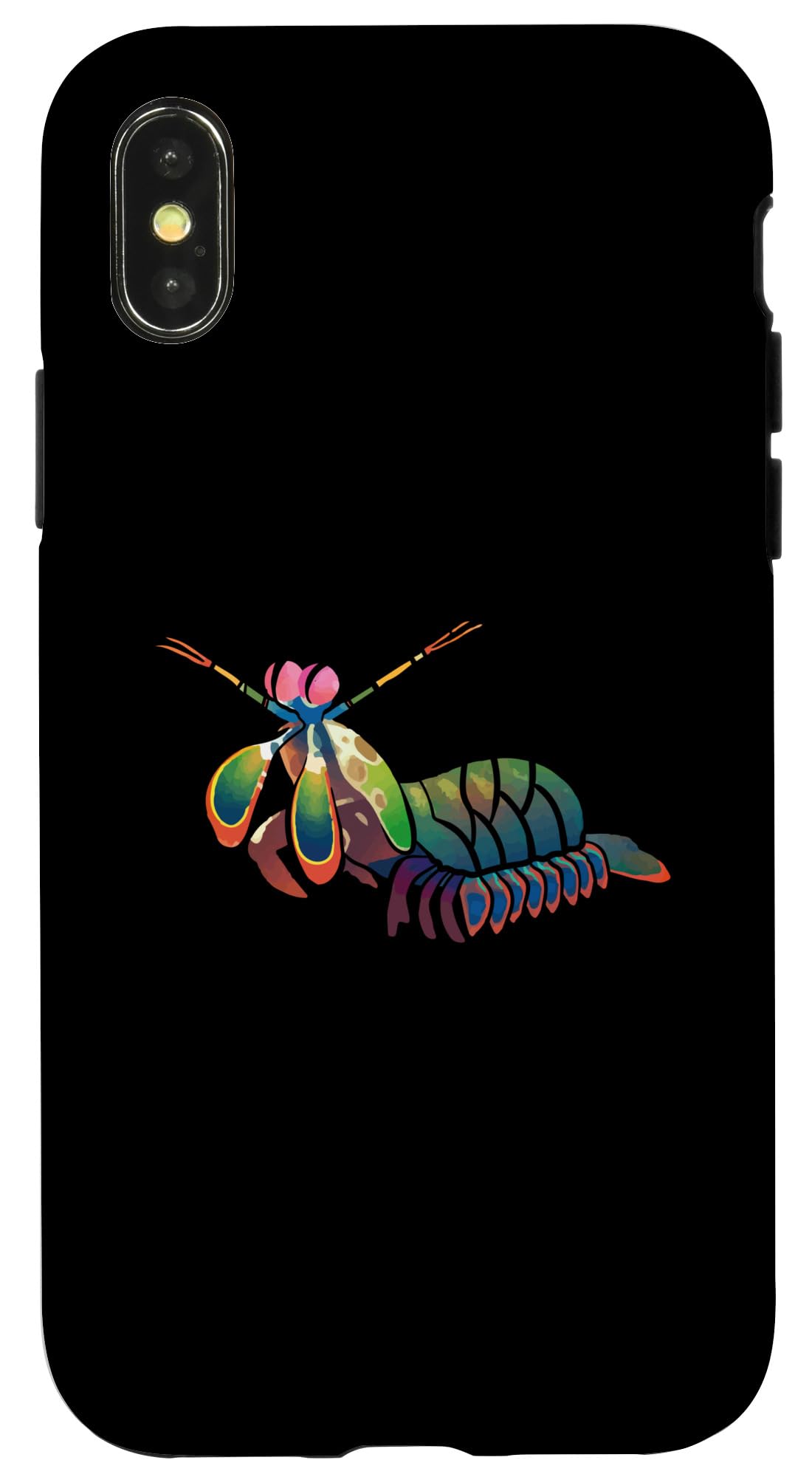 Apple - えび♡ Amazon.co.jp: iPhone X/XS レインボーピーコックカマキリエビ I