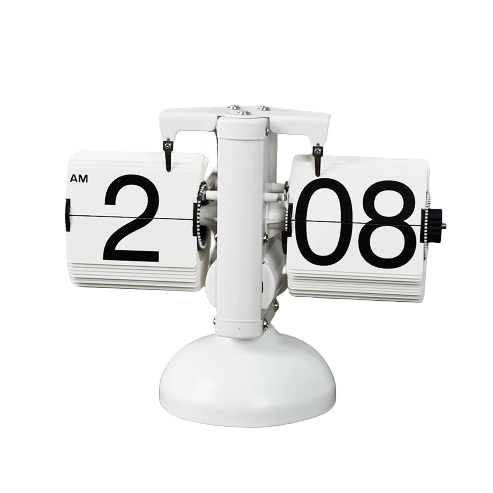 Flip Clock, Retro Digitale Flip Bureauklok - Automatische Flip Bureau/ Tafelklok Groot Aantal Batterijaangedreven Interne Tandwielbediende Klok for Thuis- en Kantoorinrichting (Grey : C