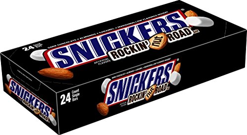 Snickers Rockin' Nut Road Singles Size Chocolate Candy Bars 1.76-Ounce Bar 24-Count Box #TOP20