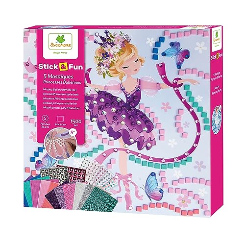 Stick'n fun princesses ballerines Sycomore kit mosaïque 5 ans