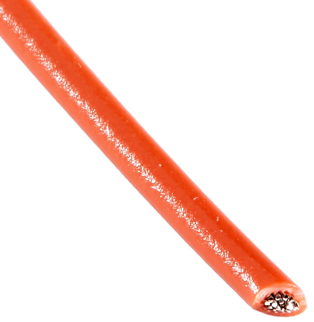 18 AWG Gauge Stranded Hook Up Wire, 100 ft Length, Orange, 0.0403" Diameter, UL1007, 300 Volts