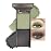 CAKAILA Green Black Two Color Matte Shimmer Glitter Eyeshadow,Bright Eye Shadow Powder,Professional Long-Lasting Waterproof Makeup Palette,Easy-To-Apply and Compact for Travel