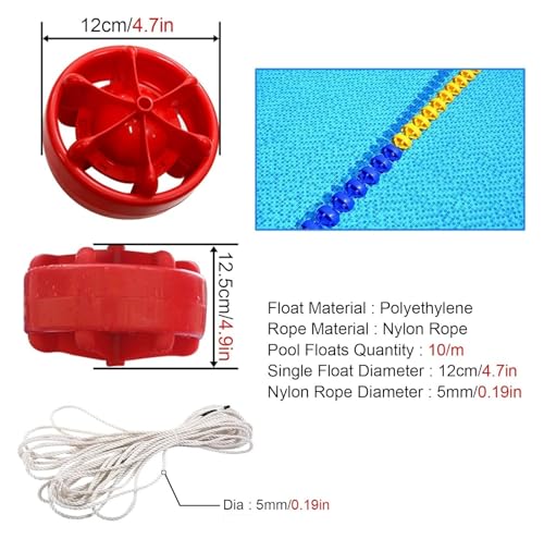 Corde de sécurité pour piscine tricolore bleu rouge jaune - 2
