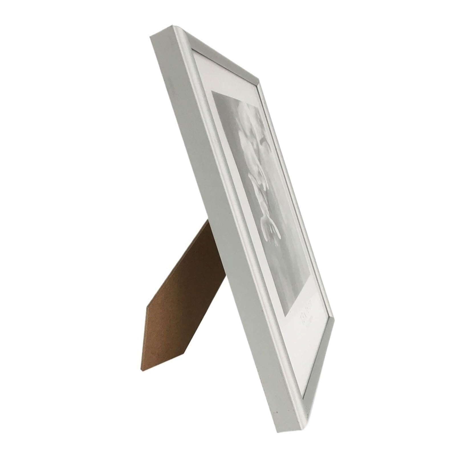 Photo Frames Desktop Metal Photo Frame Black Silver Picture Glass Inside Classic Minimalist Certificate(Silvery Frame,A4 21X30cm)