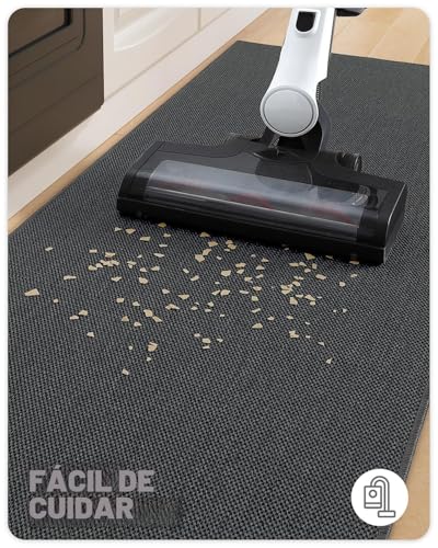 Miniatura 9 de Color Geometry Alfombras De Cocina Antideslizantes Lavables 43x120cm, Alfombras Delgadas Tejidas De Cocina De 4mm, Alfombra De Suelo Absorbentes Para Delante Del Fregadero, Pasillo, Gris