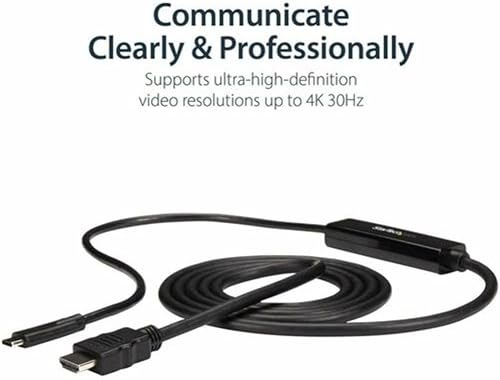 Miniatura 9 de StarTech.com Cable USB C a HDMI, 3 pies, USB-C a HDMI 4K 30Hz, USB tipo C a HDMI, cable para monitor de computadora (CDP2HDMM1MB) Blanco