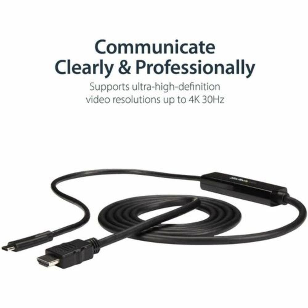 StarTech.com kabel przejściowy USB C na HDMI – kabel adaptera USB typu C na HDMI – 4K 30Hz – czarny (CDP2HDMM2MB)