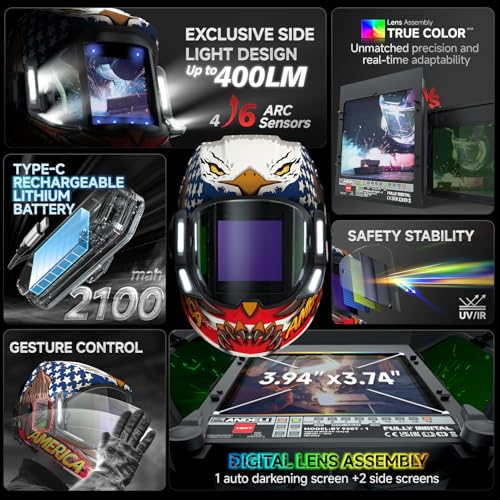 ANDELI Panoramic 6-Sensor Welding Helmet