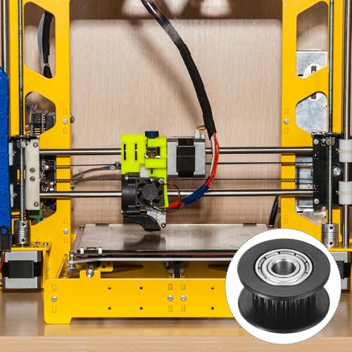 QUARKZMAN 2GT Riemenscheibe 20 Zähne 5mm Bohrung Aluminium-Zahnriemenscheibe für 6mm Breite 20T Zahnriemen für 3D-Drucker, CNC, Umlenkrolle Pulley-5 Stück Schwarz