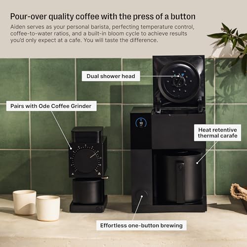 Fellow Aiden Precision Coffee Maker - 10-Cup Thermal Carafe, Built-In Brewing Guidance, Scheduling, Removable Water Tank thumb #2