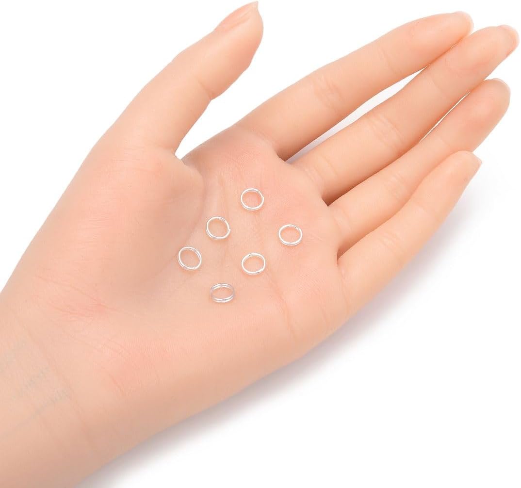 20pcs Adabele Authentic 925 Sterling Silver 7mm Split Jump Ring Round Open Connector (Wire 0.7mm/21 Gauge/0.028 Inch) for Charms Jewelry Craft Making SS276-7