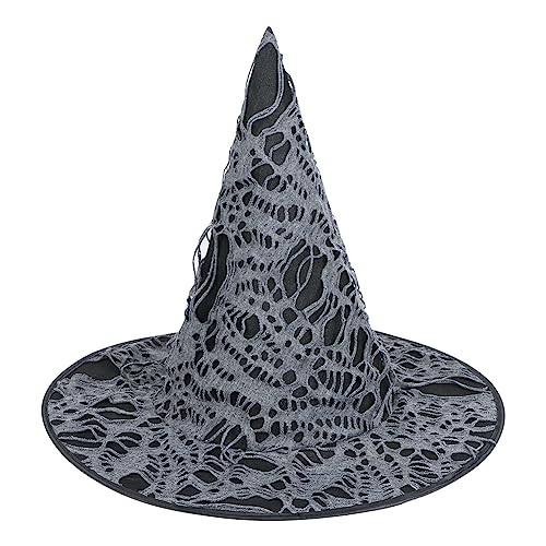 ITODA Halloween Witch Hat Funny Beard Set Ruched Wizard Hat Pointed Witch Costume Headwear Fake Whisker Facial Hair Fancy Dress Cosplay Accessory for Adult Halloween Carnival Black - Image 4