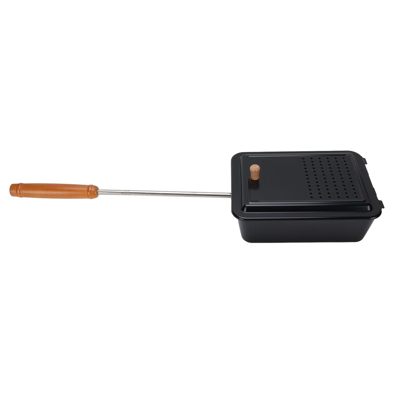 BRRNOO Lagerfeuer-Popcorn-Popper, Popcorn-Eisen, Manuelle Popcorn-Pfanne mit Holzgriff, Popcorn-Grilltablett für Zuhause, Camping, Hinterhof