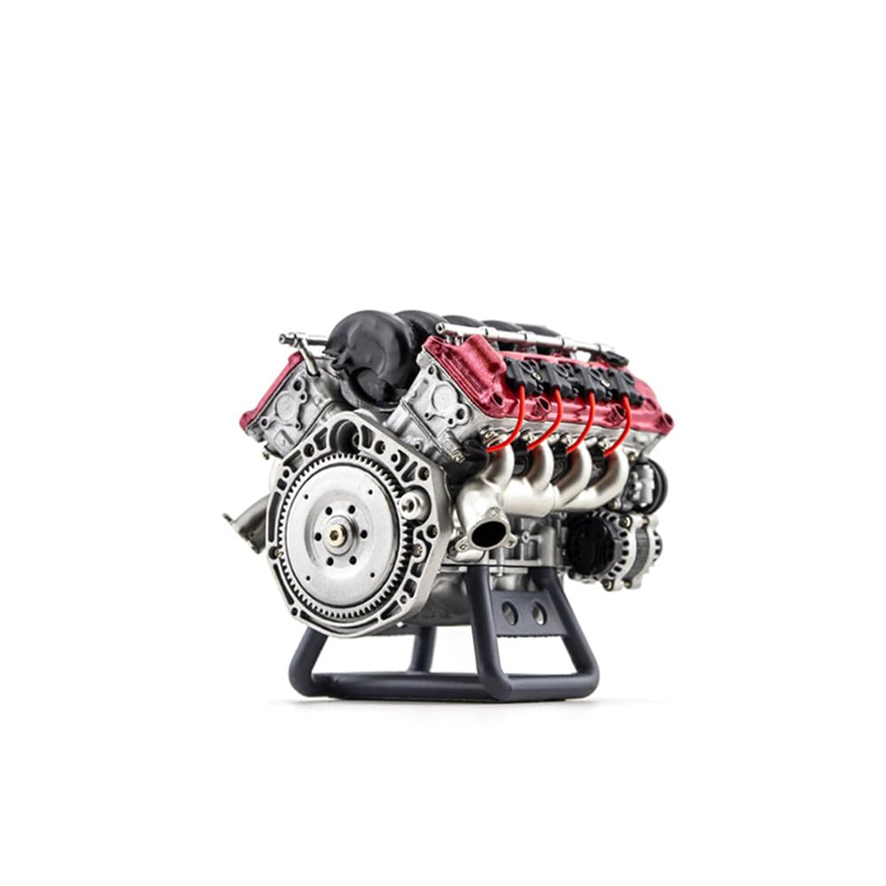YSKM MAD V8 Engine Model Internal Combustion Engine Assembly RC Car Suitable for Remote Control Car DIY Toys Social Games