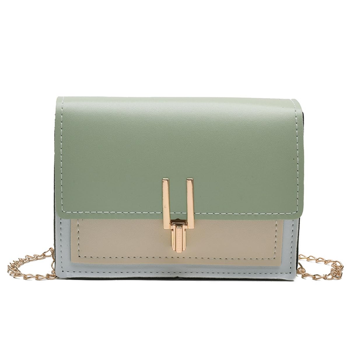 Newphoria P51 Women Girls Sling PU Leather Shoulder Hand Bag Purse with Chain Straps (P51-GREEN) (B0CLRY5796) Amazon Price History, Amazon Price Tracker