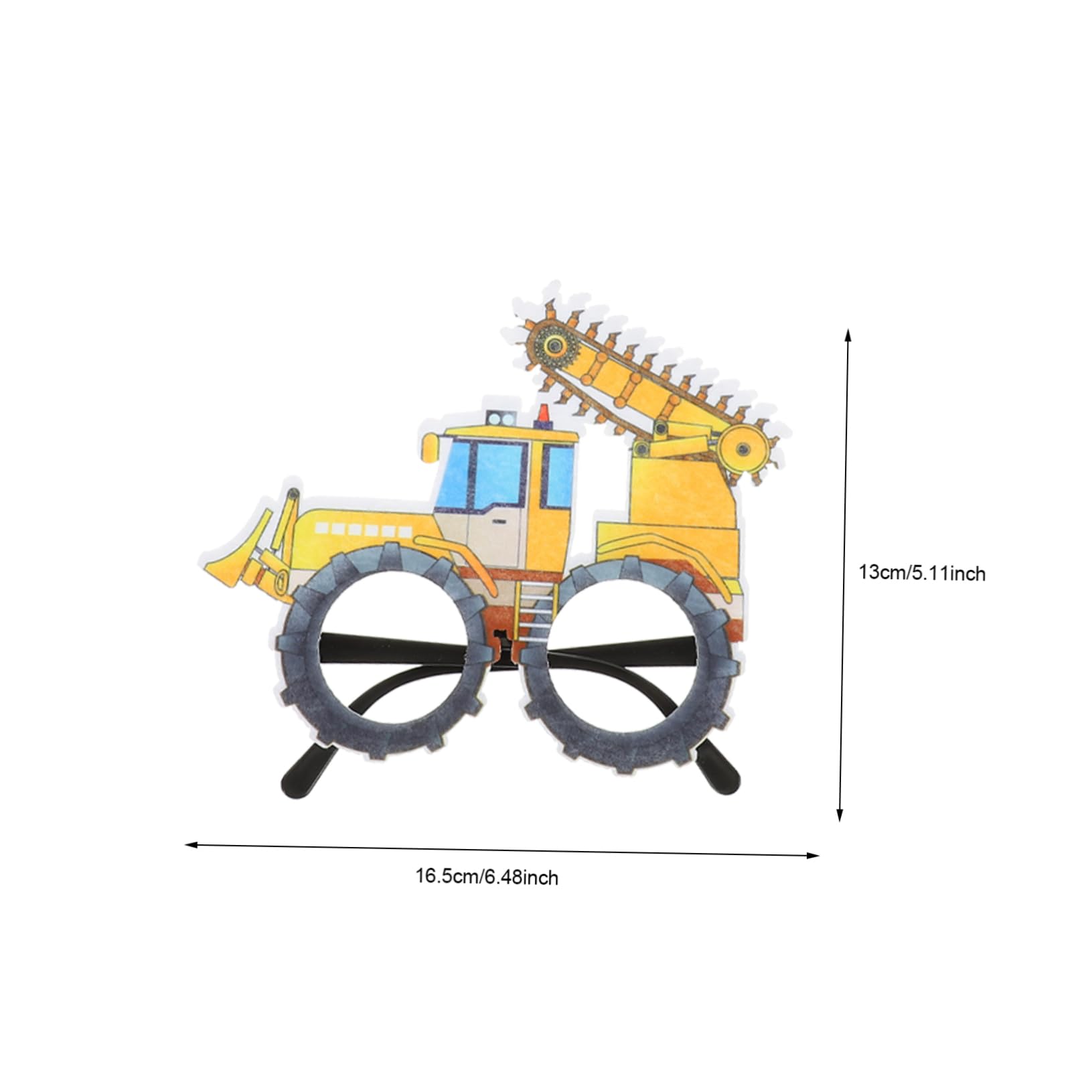 Alipis 6 Pairs Construction Vehicle Glasses Truck Assorted Funky Glasses Novelty Funny Eyeglasses Decorative Glasses Plastic