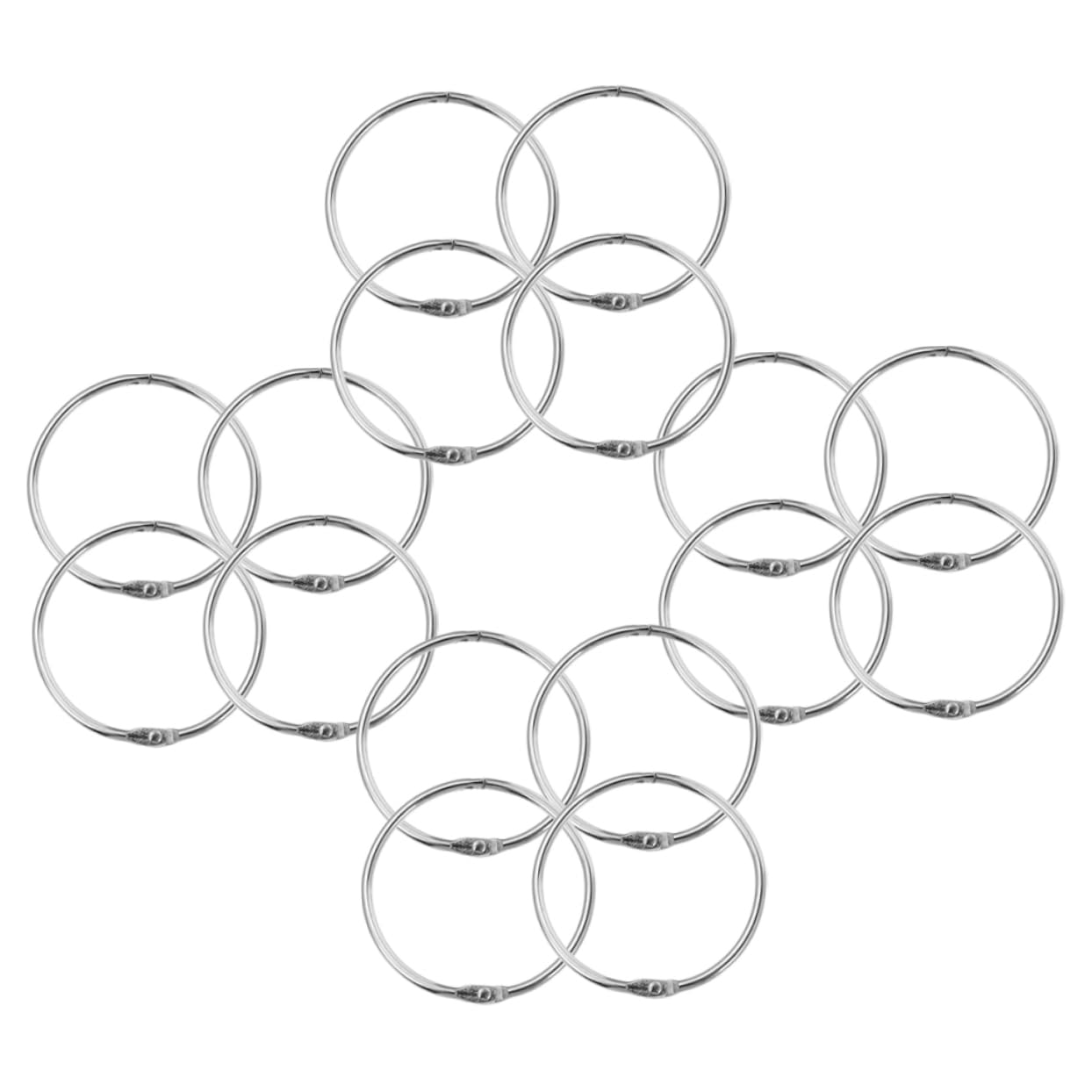 MUCKLILY 30pcs Metal Shower Curtain Rings Stylish Hooks for Easy Installation Shower Rods Compatible with Various Curtain Styles for Bathroom